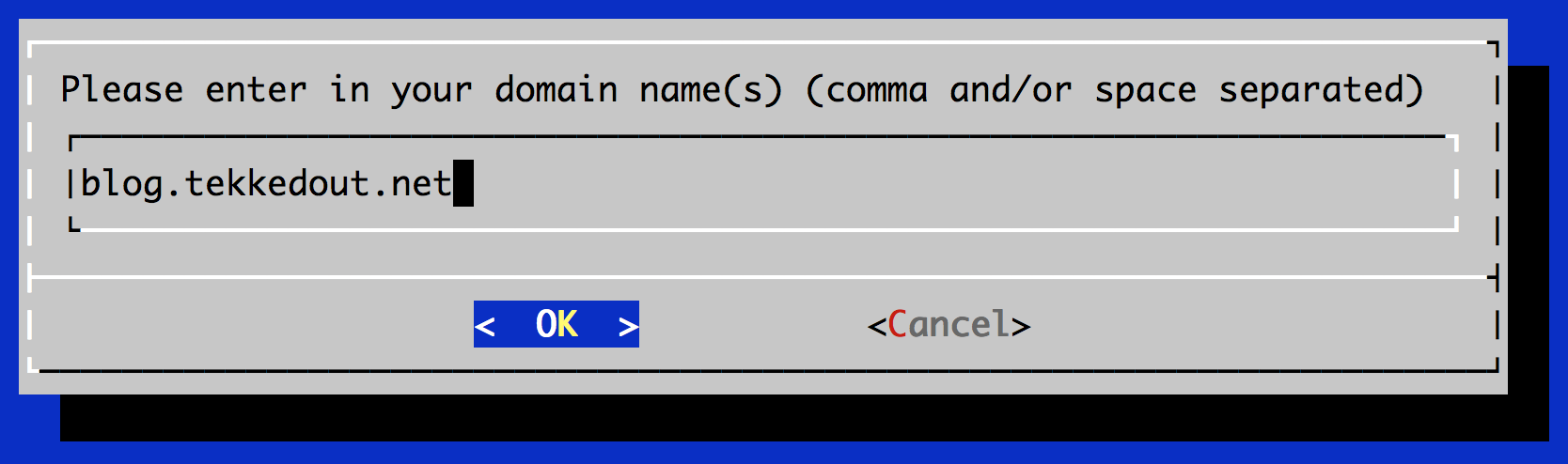 Enter Domain Name